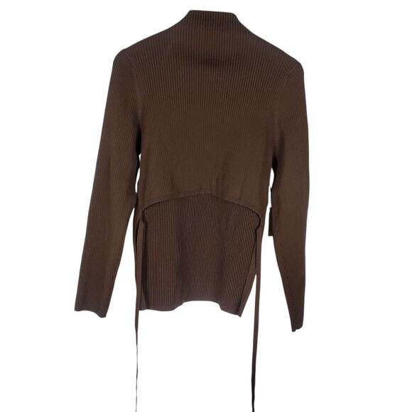 NEW Babaton Ambrosia Sculpt Knit Top Size 2XL Coffee Bean Brown Long Sleeve Rib - Picture 6 of 16